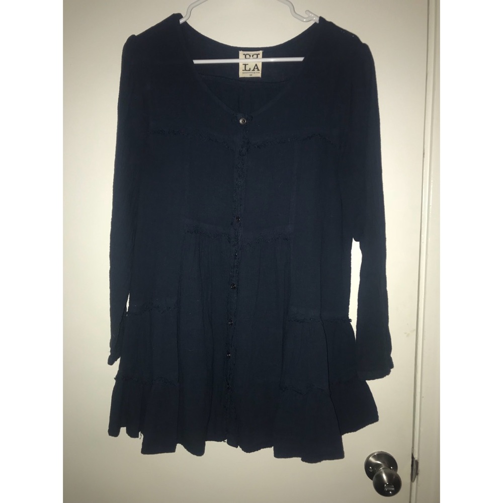Navy long sleeve top